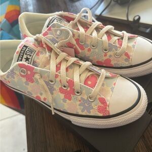 Converse Kids' Floral Sneakers - Pink, Blue, and White